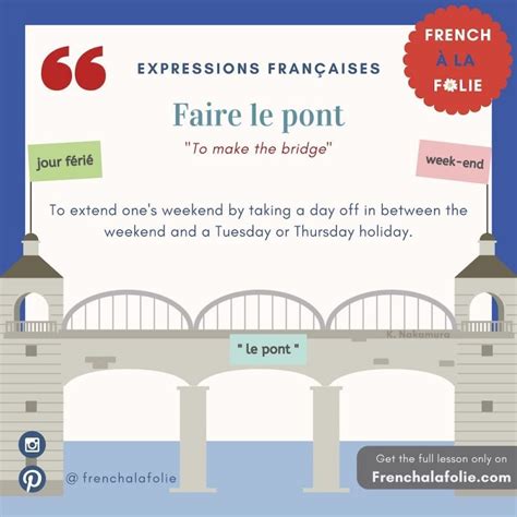 faire le pont in english|More.